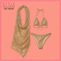 Drinks on Me Sequin Bikini Set Taupe (NO PROMO)