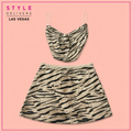 White Fox Sequin Two Piece Set Zebra