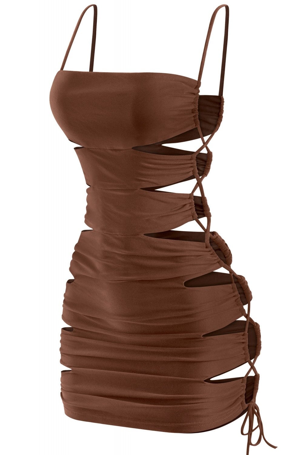 Klymaxxx Mini Dress Brown - Style Delivers