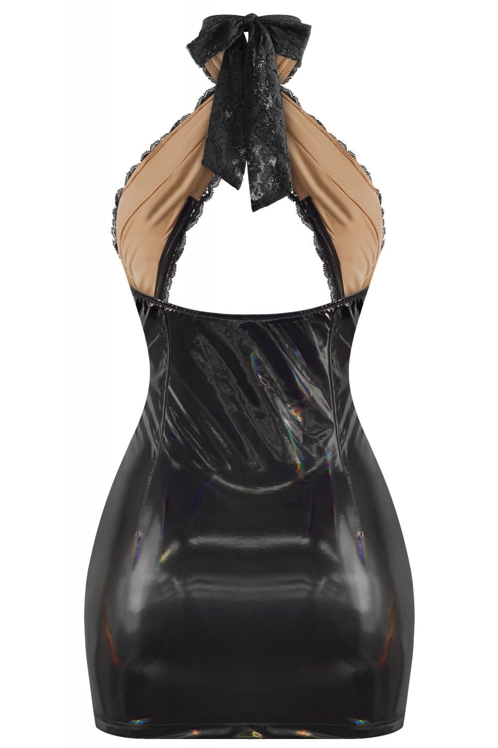Vixen Vinyl Mini Dress Black - Style Delivers