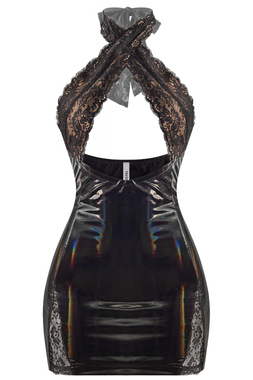 Vixen Vinyl Mini Dress Black - Style Delivers