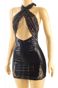 Vixen Vinyl Mini Dress Black - Style Delivers