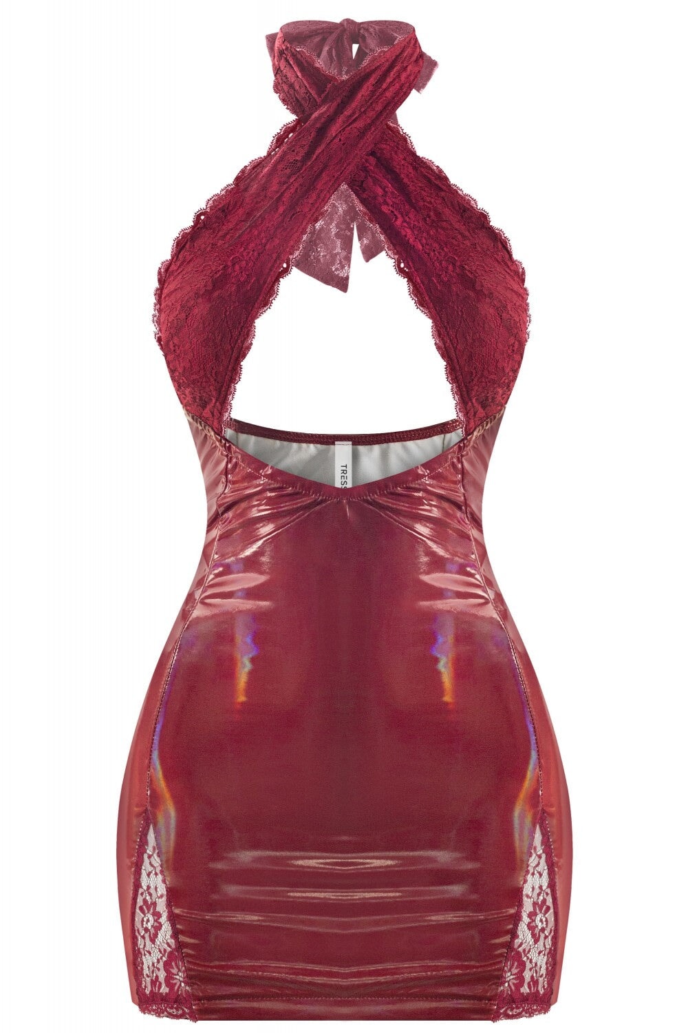 Vixen Vinyl Mini Dress Burgundy - Style Delivers