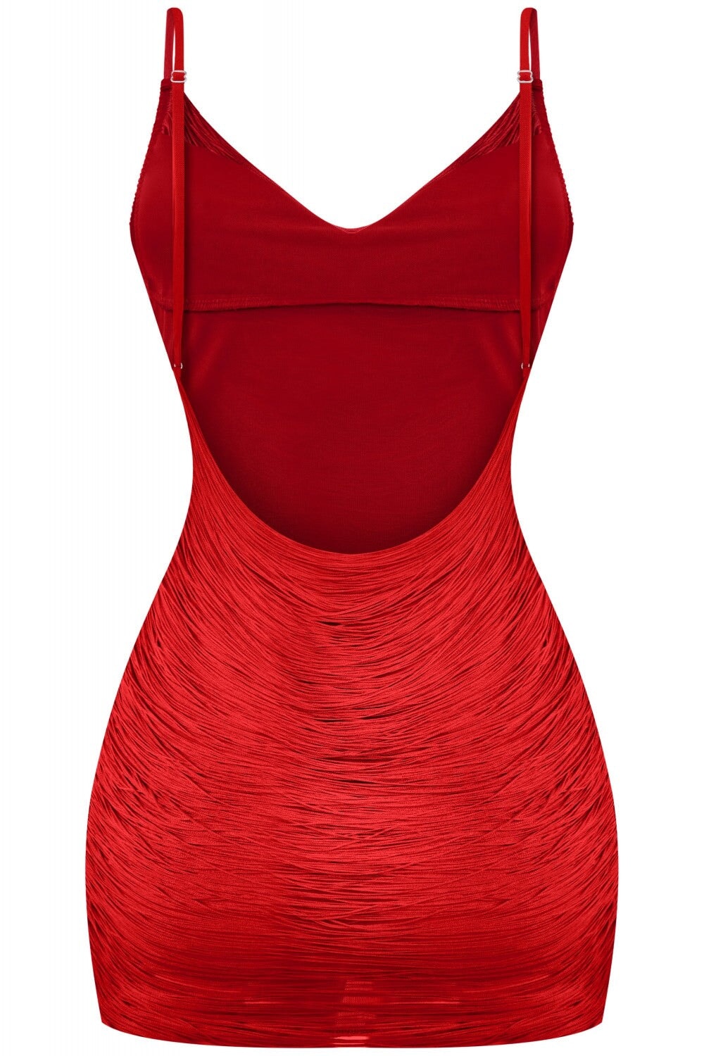 Feeling Hot Fringe Mini Dress Red - Style Delivers