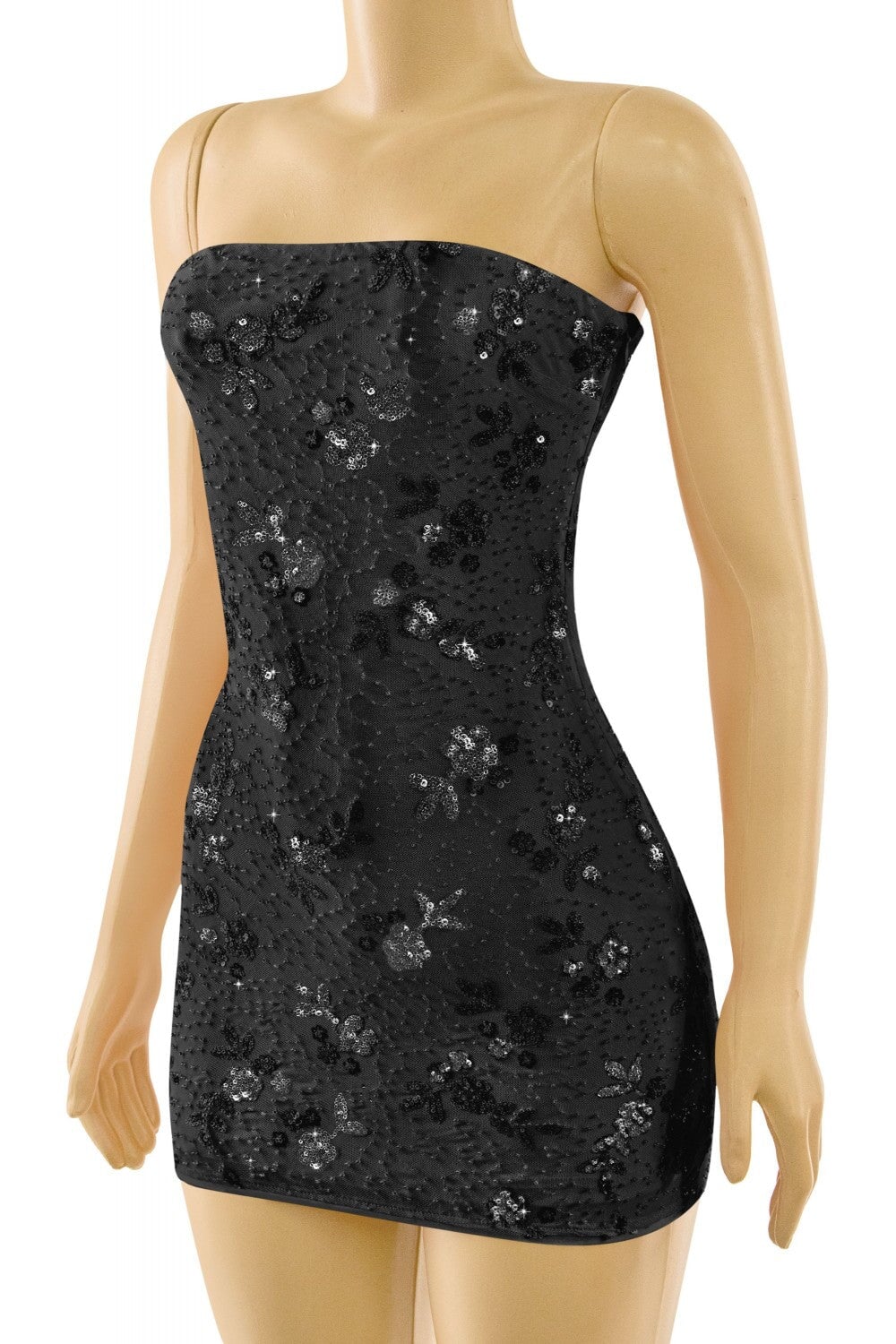 La Rochette Strapless Mini Dress Black - Style Delivers