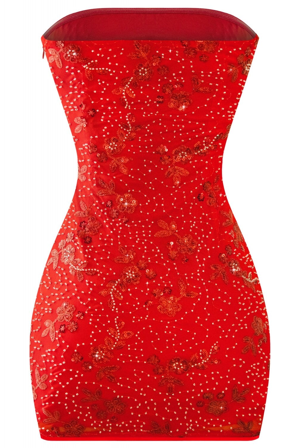 La Rochette Strapless Mini Dress Red - Style Delivers