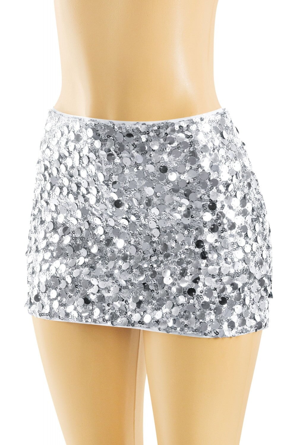 Shake it Off Sequin Skirt Silver - Style Delivers