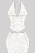 Blossom Floral Lace Two Piece Set White - Style Delivers