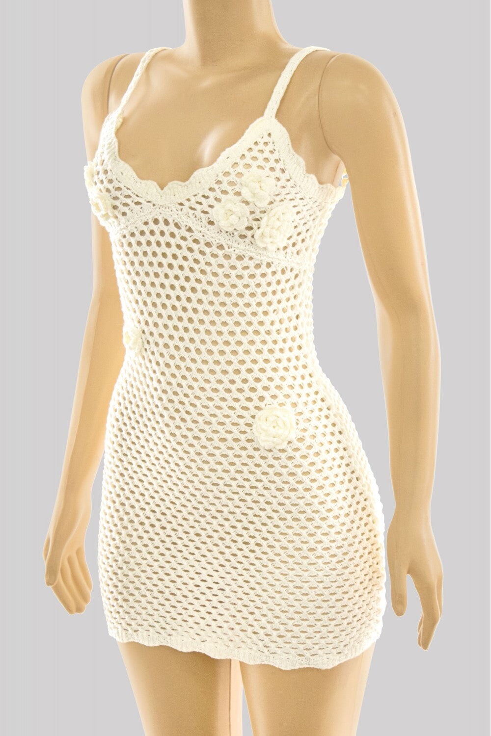 Camilla Crochet Mini Dress Baby Ivory ** - Style Delivers