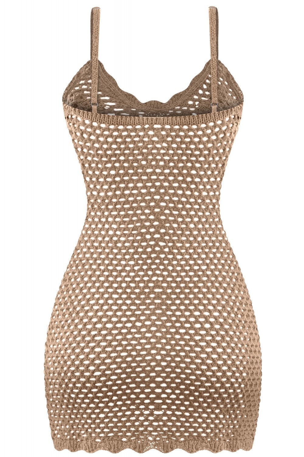 Camilla Crochet Mini Dress Baby Taupe ** - Style Delivers