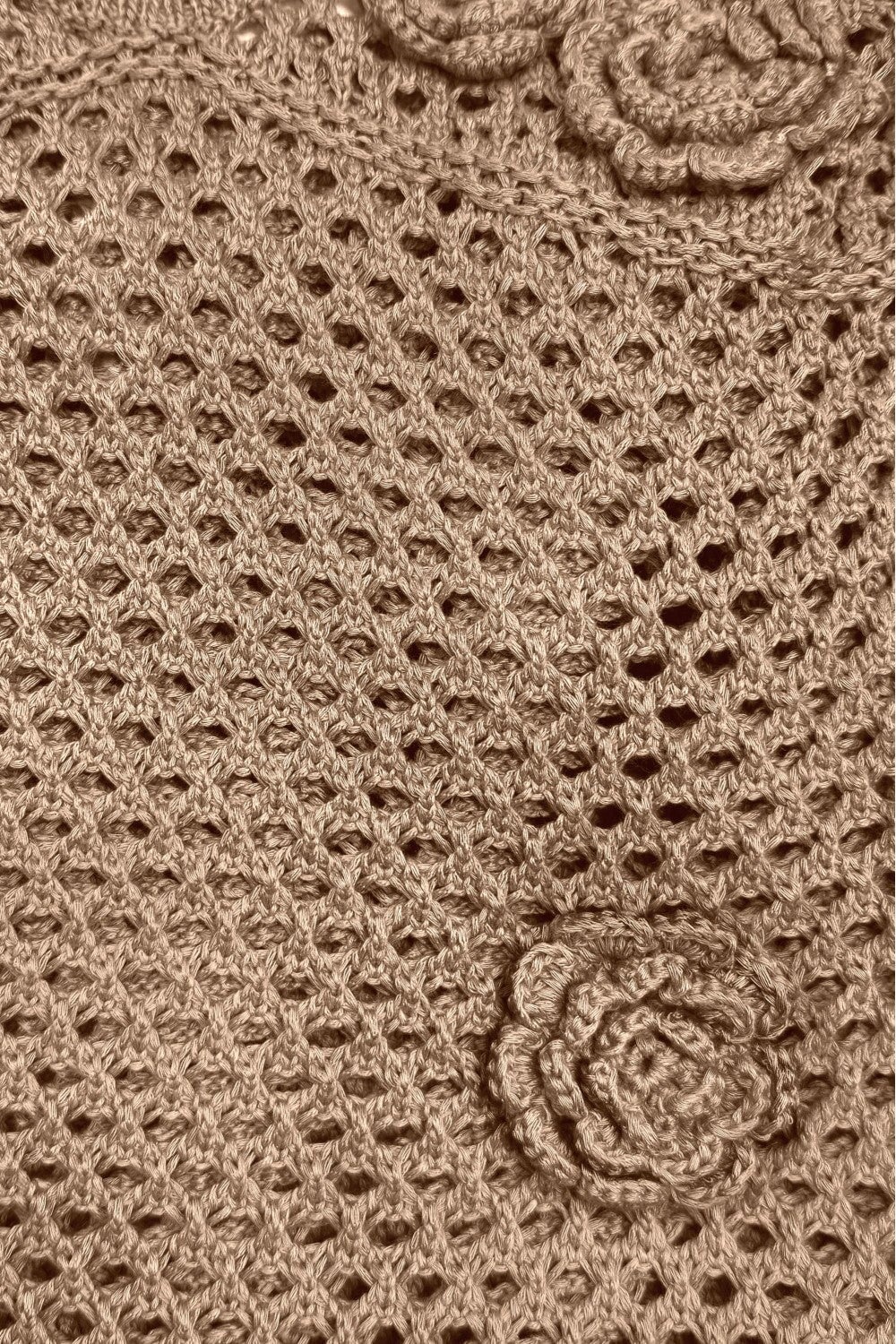 Camilla Crochet Mini Dress Baby Taupe ** - Style Delivers