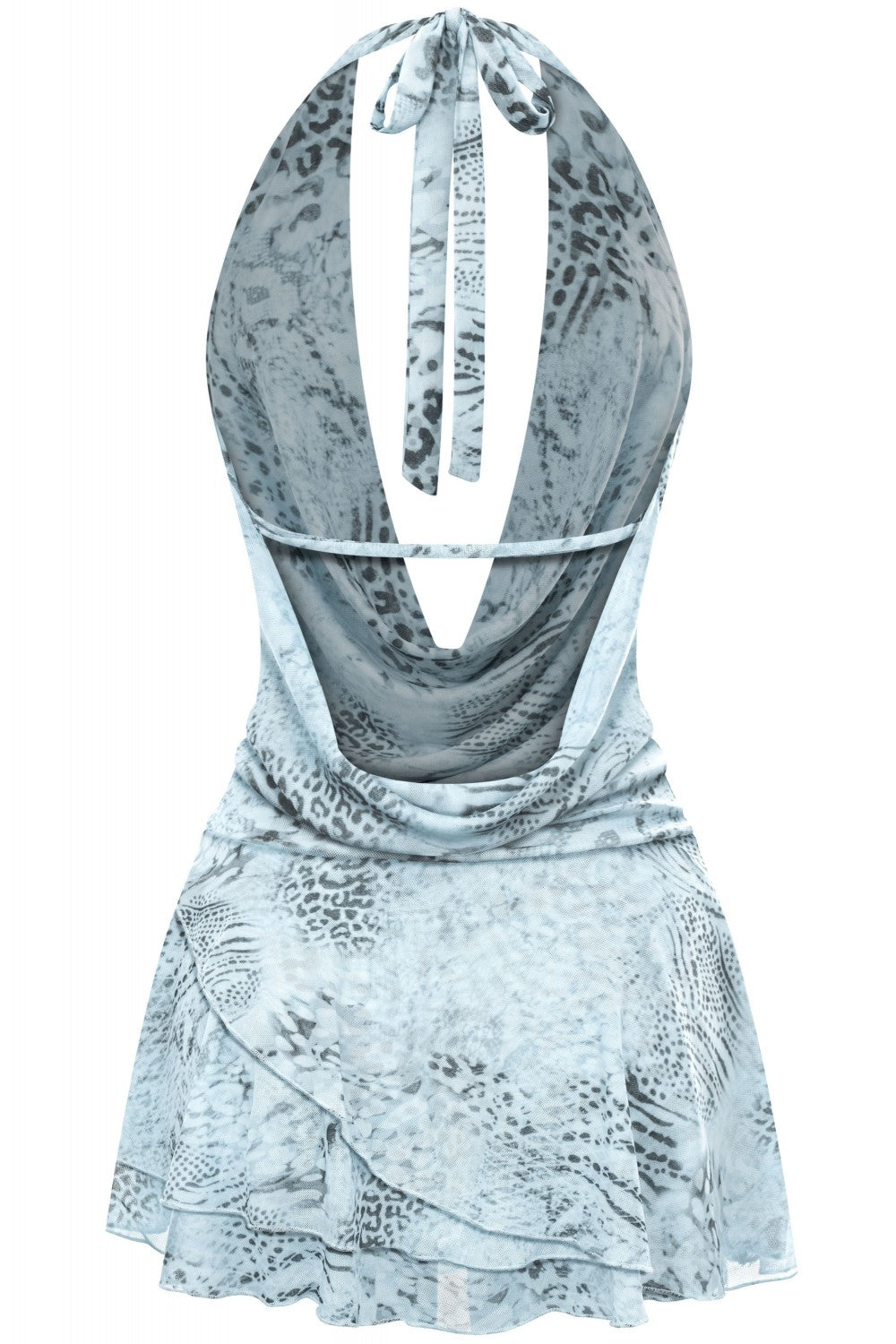 Temptation Mesh Mini Dress Light Blue - Style Delivers