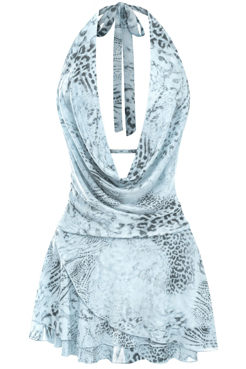 Temptation Mesh Mini Dress Light Blue - Style Delivers