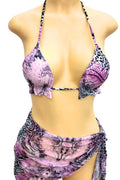 Wild Things 3 Piece Bikini Set Lavender - Style Delivers