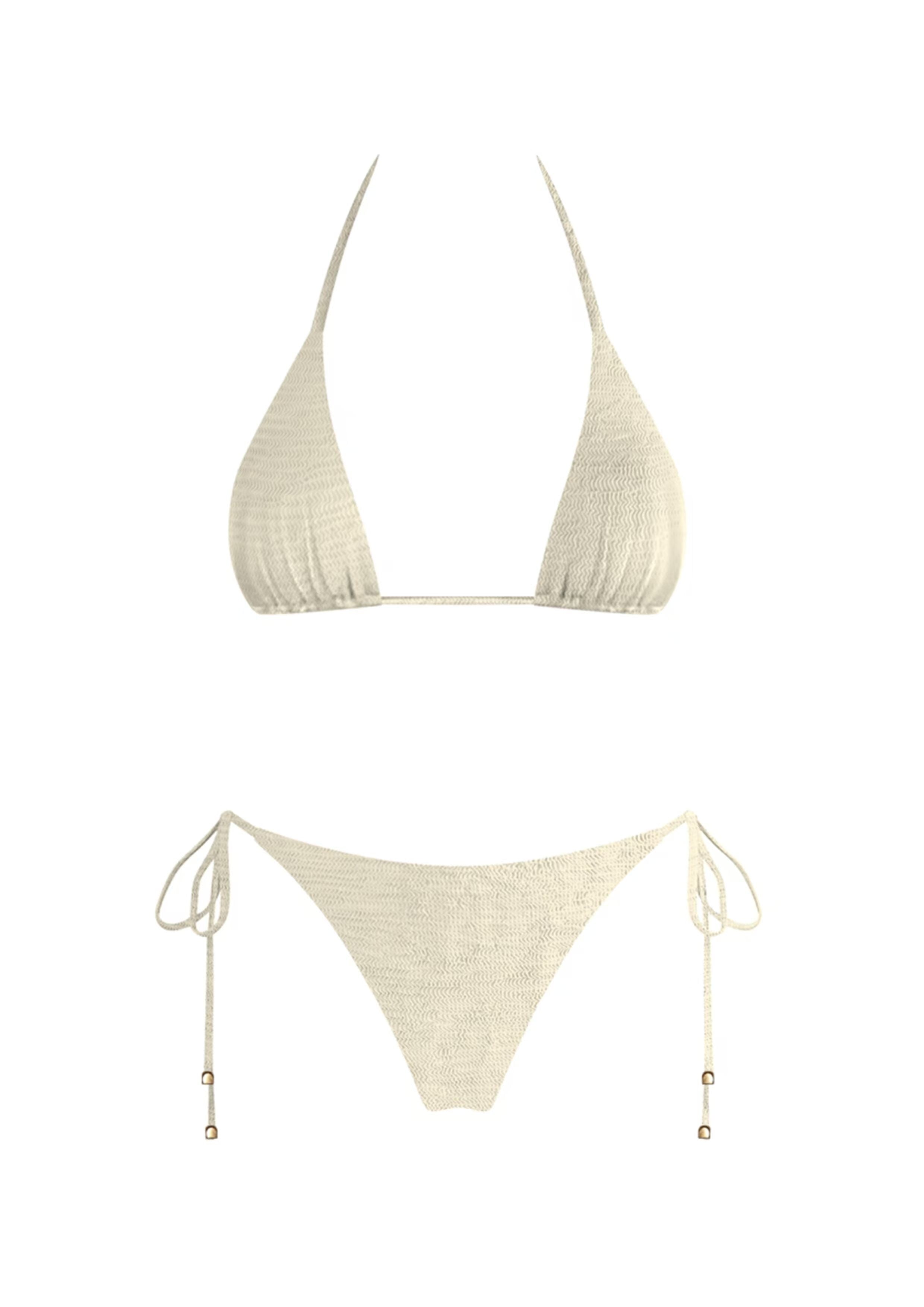 Beige Zig Zag Bikini - Style Delivers
