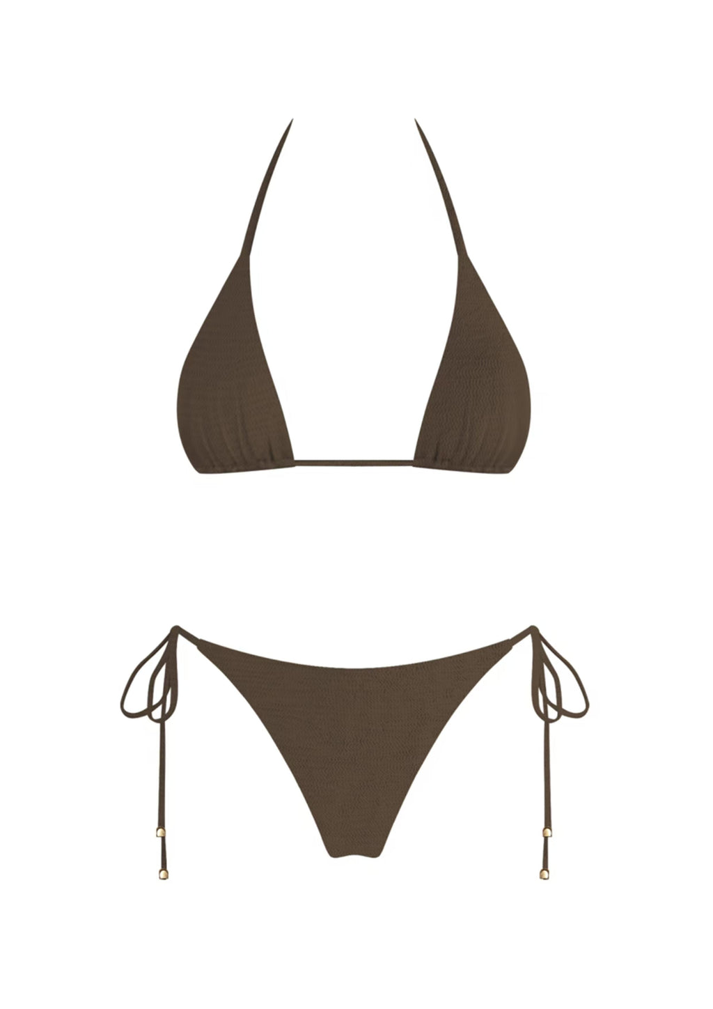 Brown & Gold Hardware String Bikini - Style Delivers