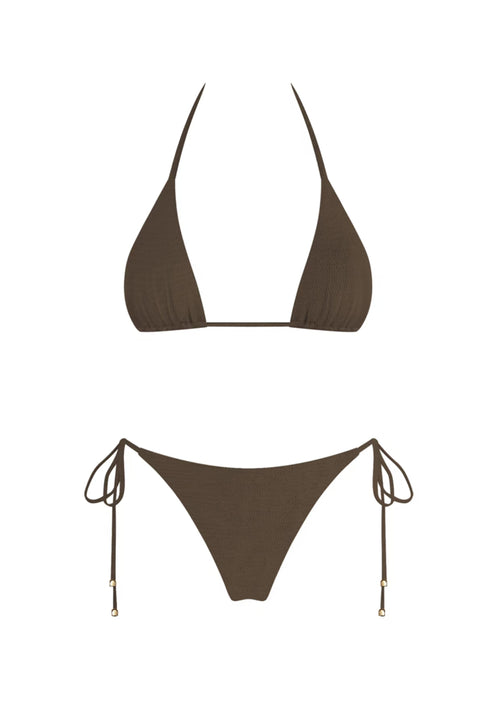 Brown & Gold Hardware String Bikini - Style Delivers