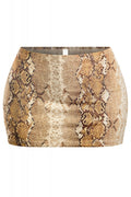 Low Waisted Snake Print Mini Skort - Style Delivers