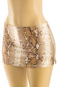 Low Waisted Snake Print Mini Skort - Style Delivers