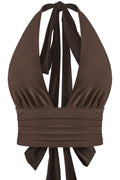 Addison Halter Top Brown - Style Delivers