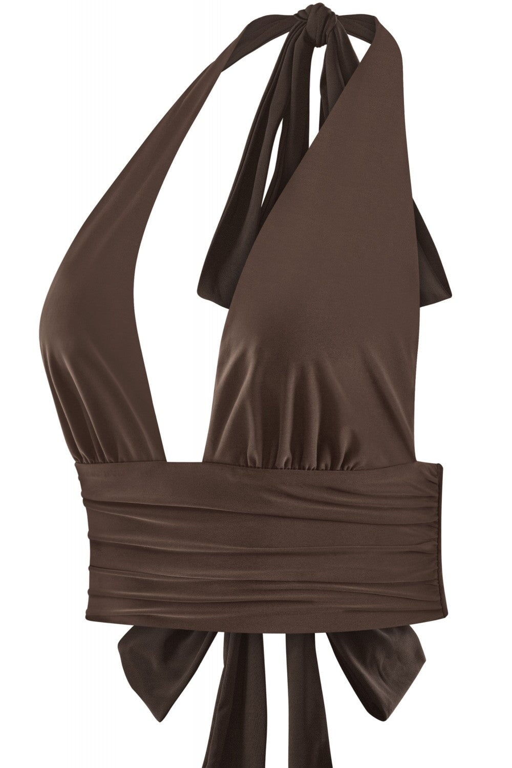 Addison Halter Top Brown - Style Delivers