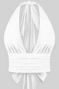 Addison Halter Top Ivory - Style Delivers