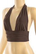 Addison Halter Top Brown - Style Delivers
