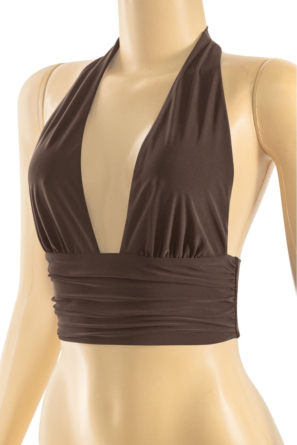 Addison Halter Top Brown - Style Delivers