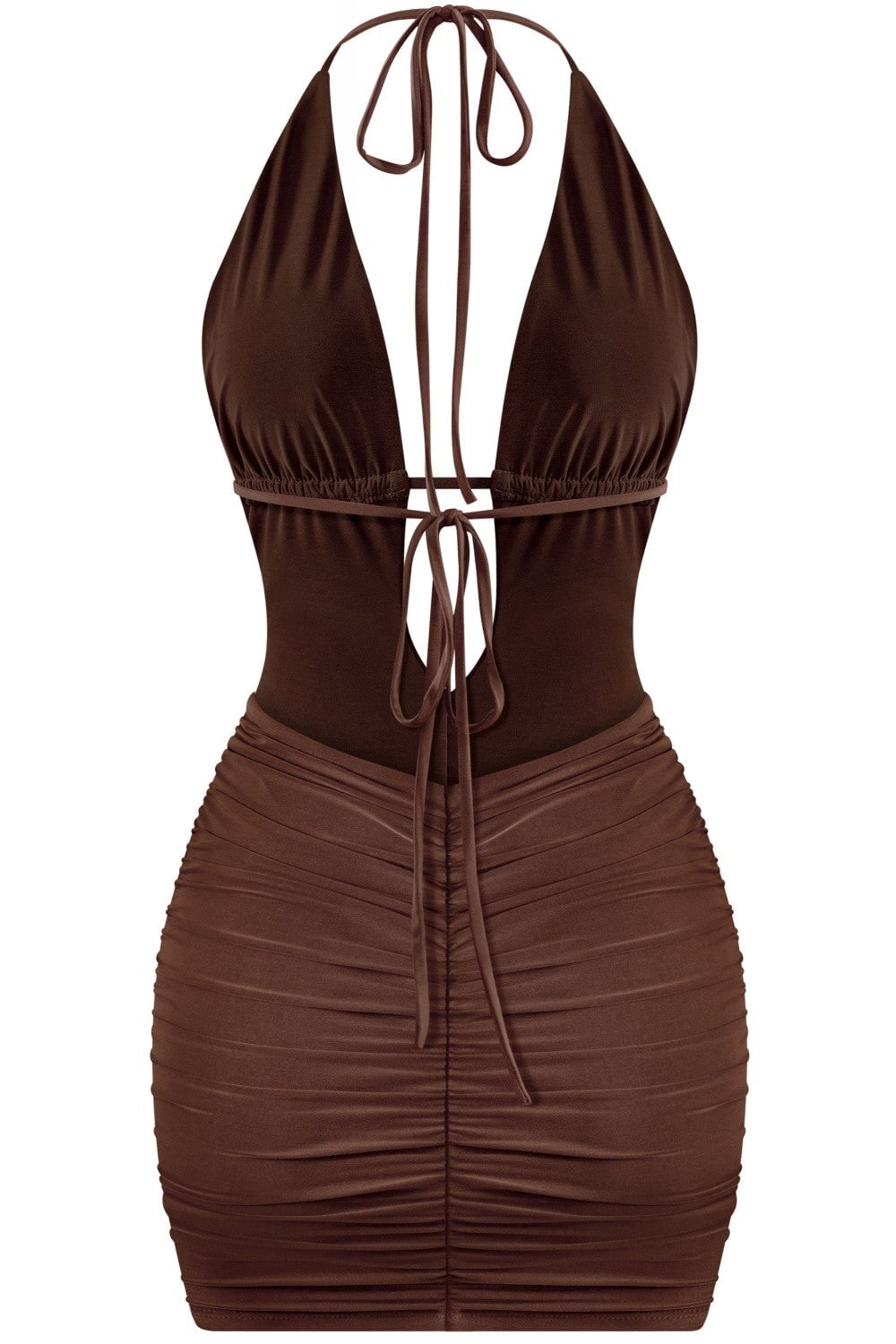 100 Shots Mini Dress Brown - Style Delivers