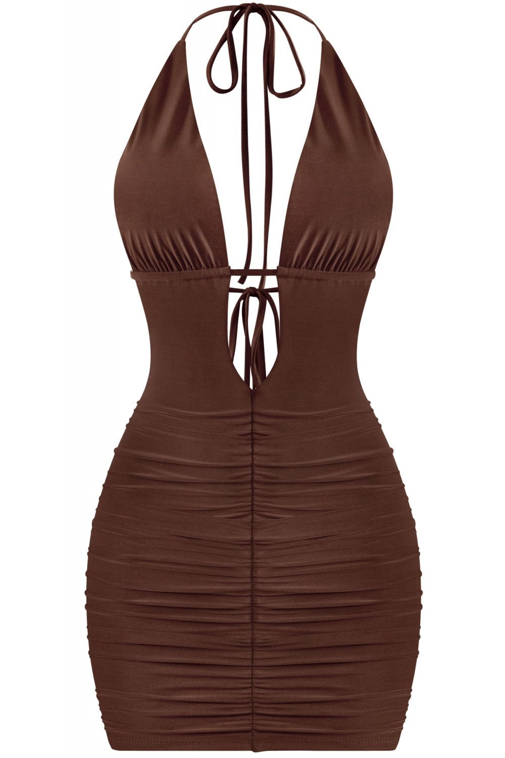 100 Shots Mini Dress Brown - Style Delivers
