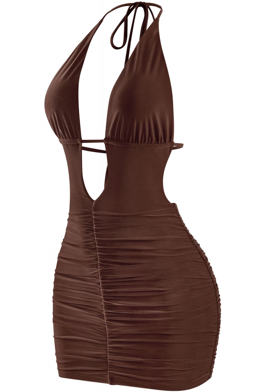 100 Shots Mini Dress Brown - Style Delivers