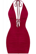100 Shots Mini Dress Burgundy - Style Delivers