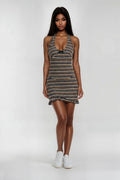 Sunlit Dream Knit Halter Dress Black Combo - Style Delivers