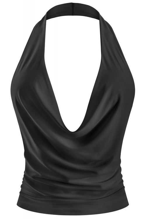 Celine Halter Top Black - Style Delivers