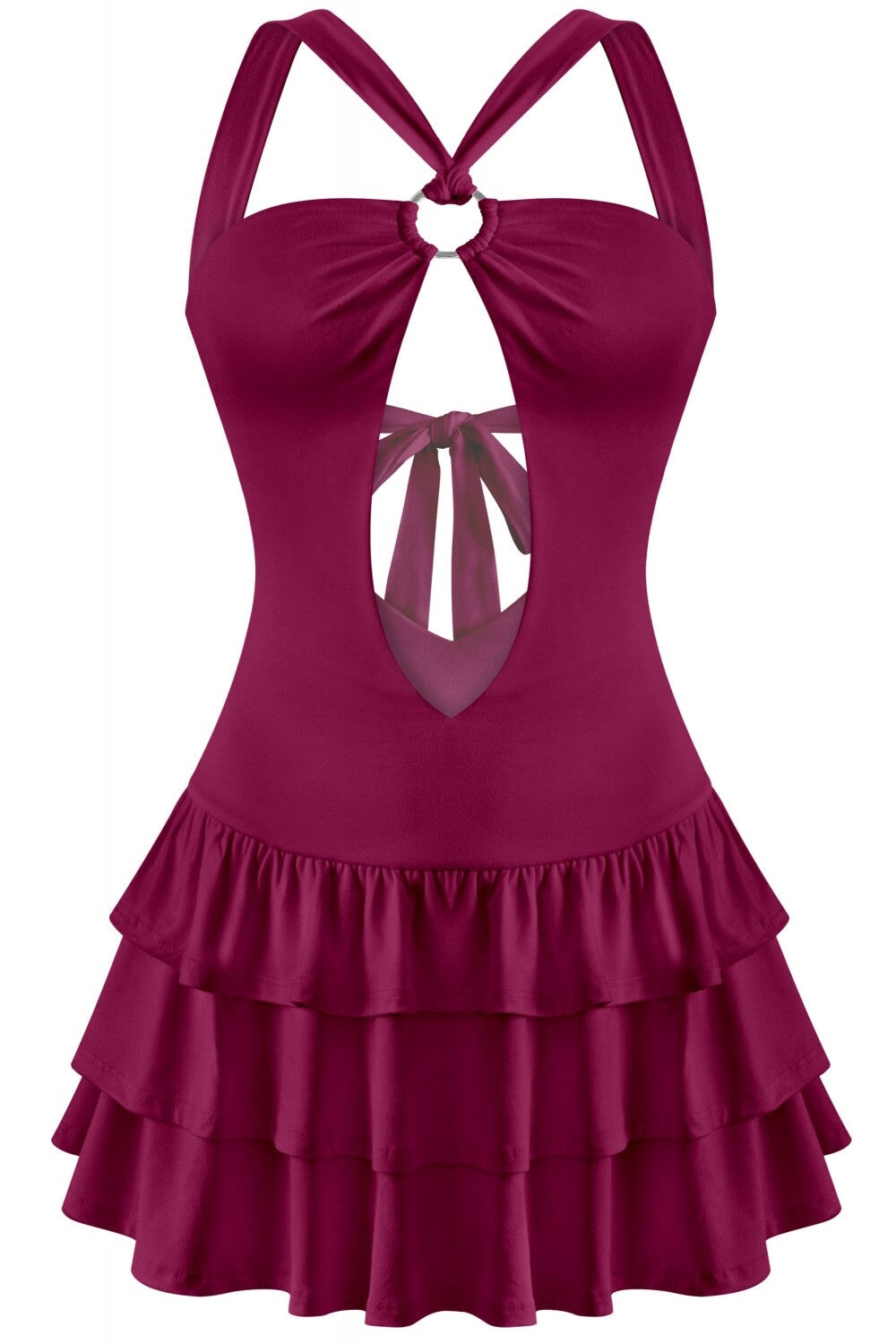Two to Tango Mini Dress Burgundy - Style Delivers