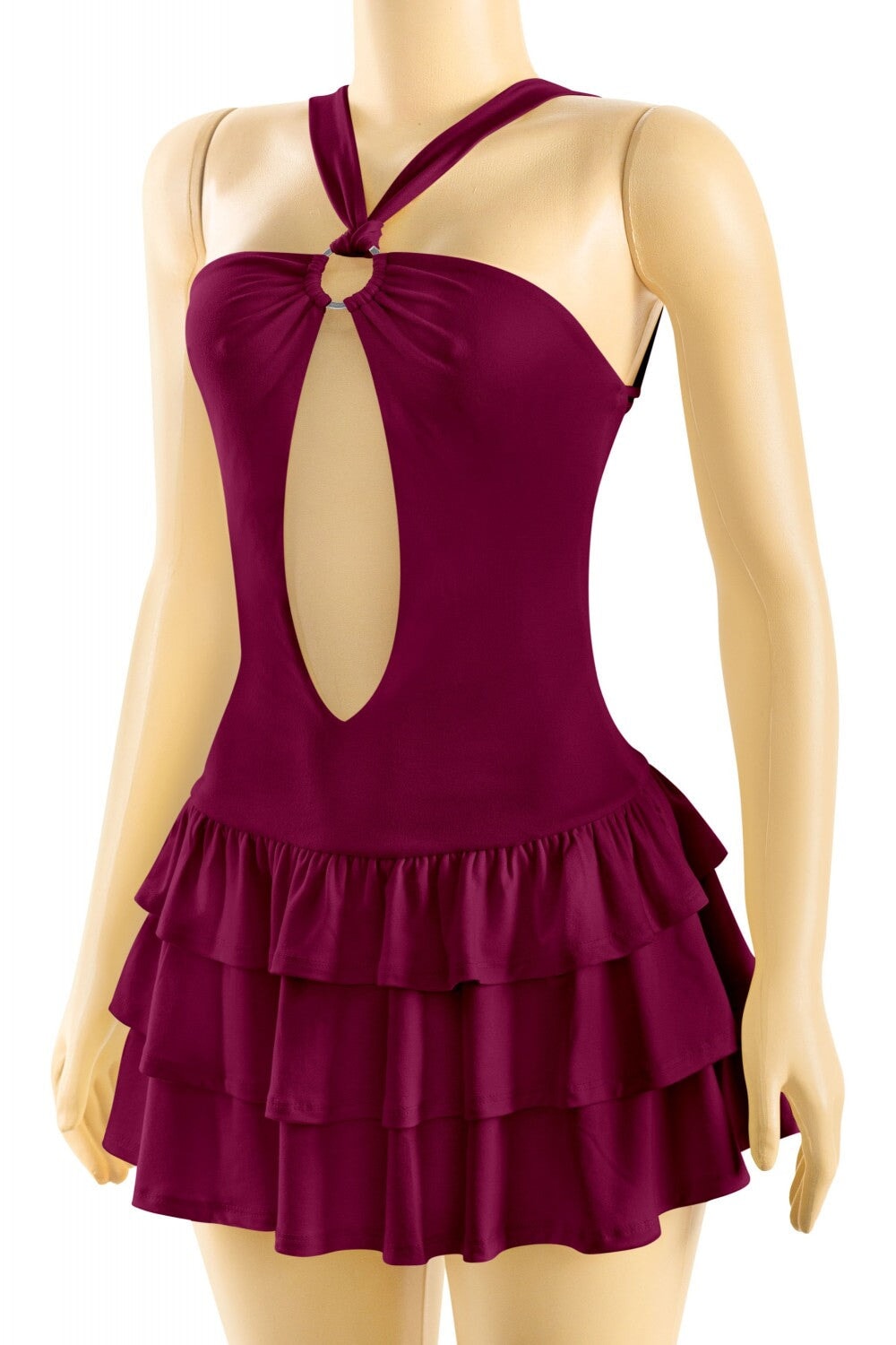 Two to Tango Mini Dress Burgundy - Style Delivers