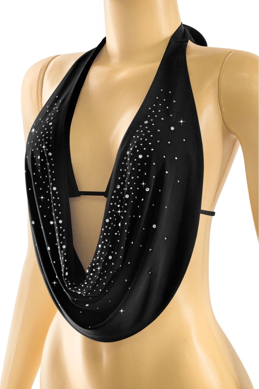 Sexy AF Rhinestone Top Black - Style Delivers