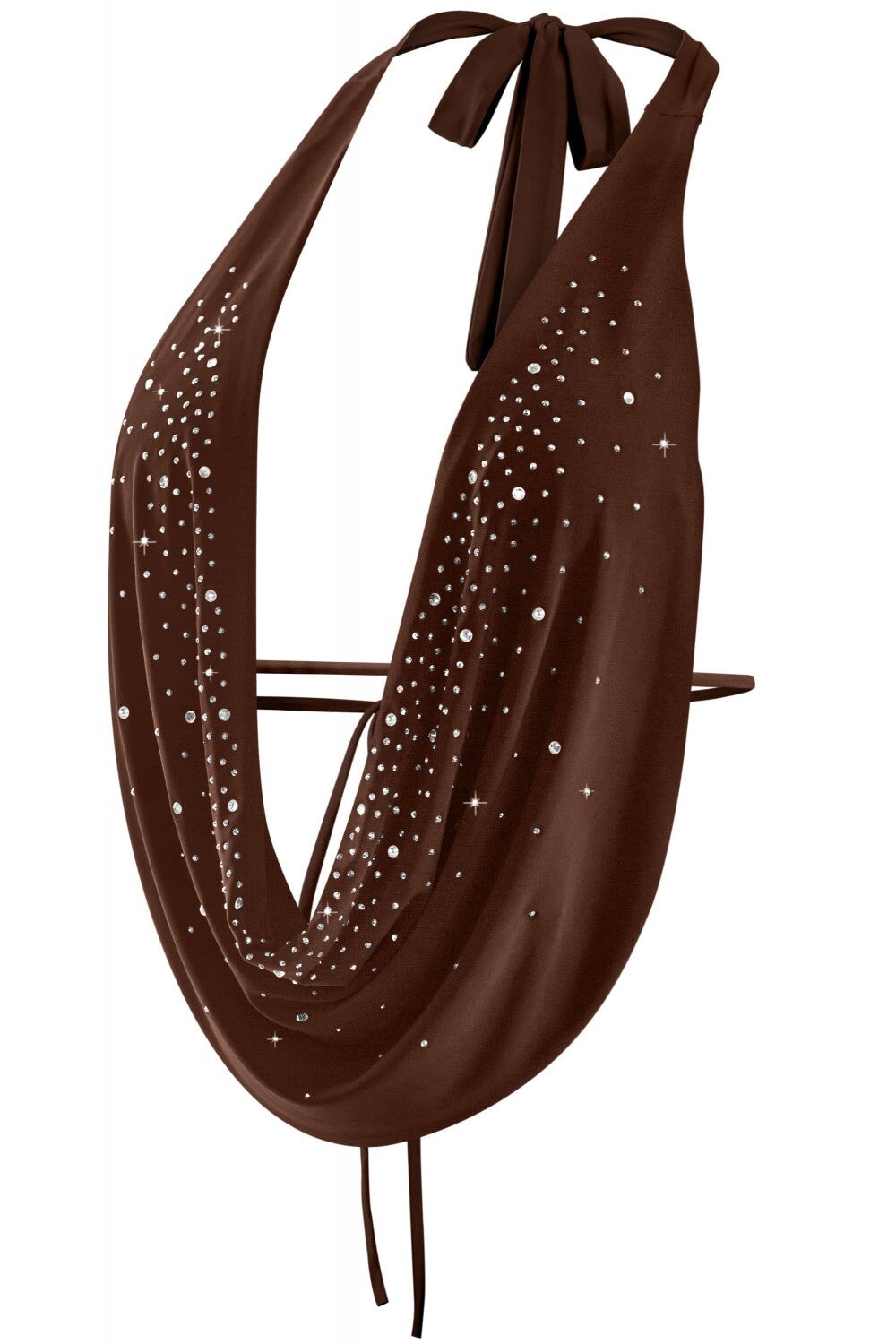 Sexy AF Rhinestone Top Brown - Style Delivers
