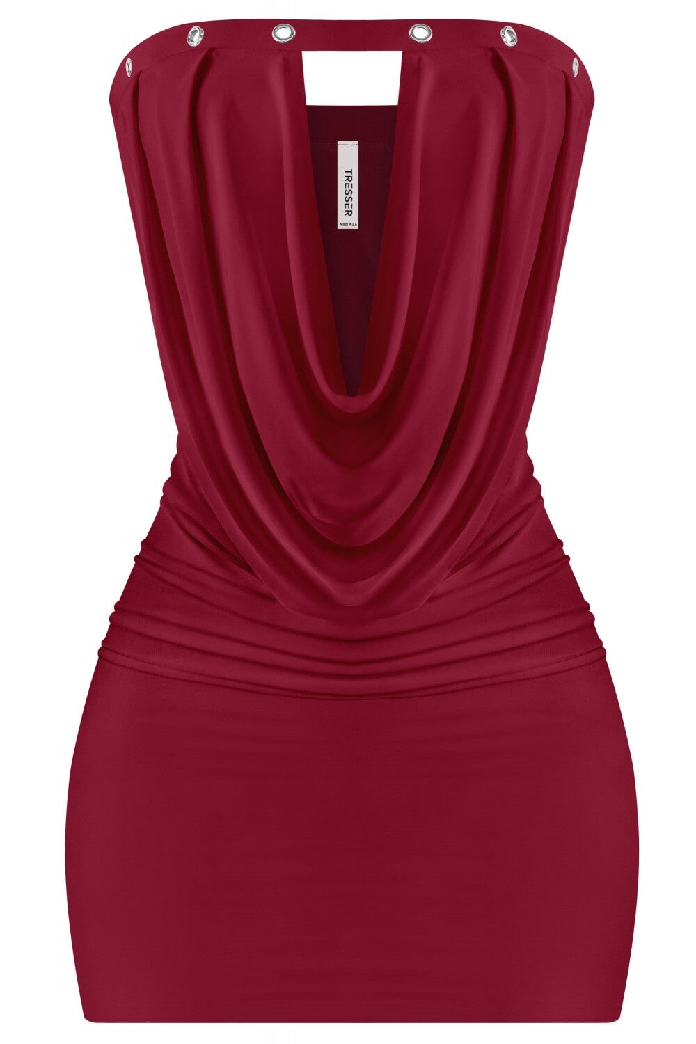 Tell Me About It Stud Strapless Mini Dress Burgundy - Style Delivers