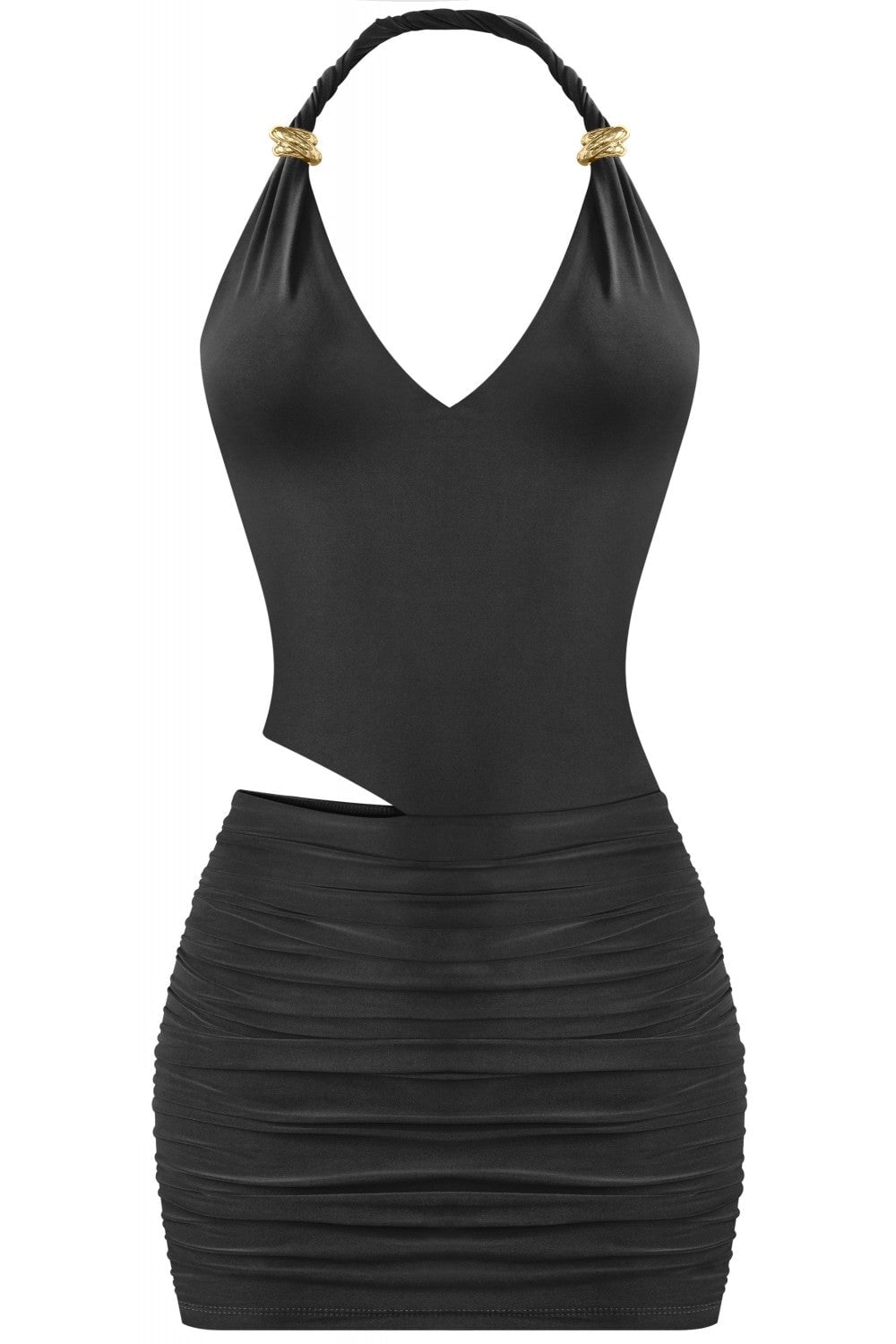 Twisted Sister Mini Dress Black - Style Delivers