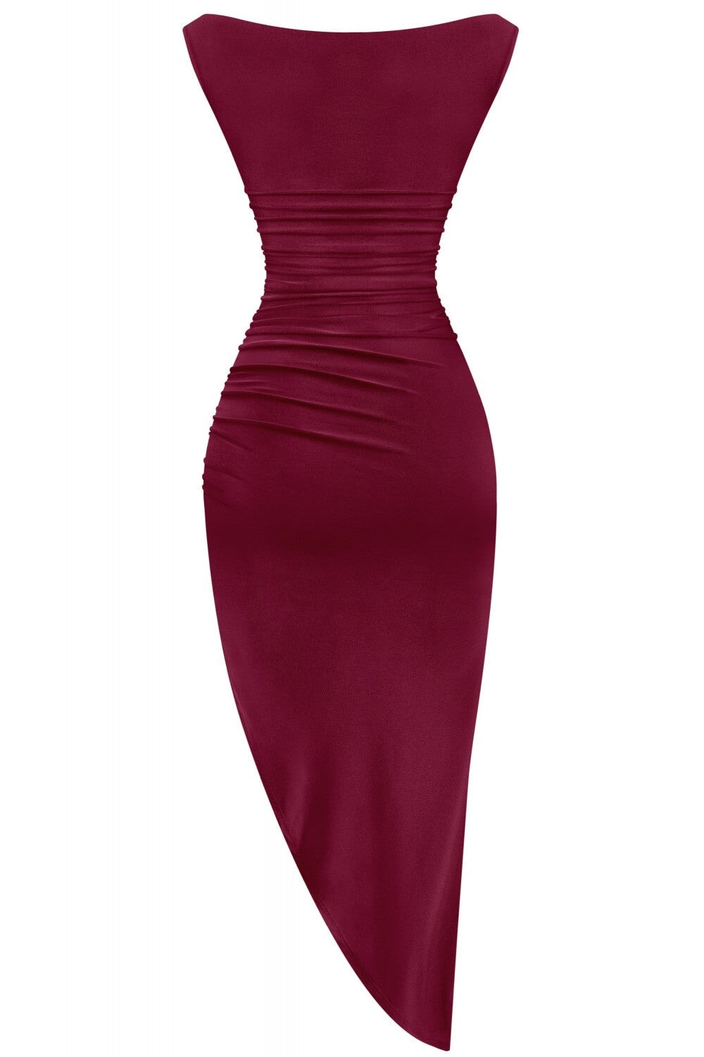 Zorina Asymmetrical Maxi Dress Burgundy - Style Delivers
