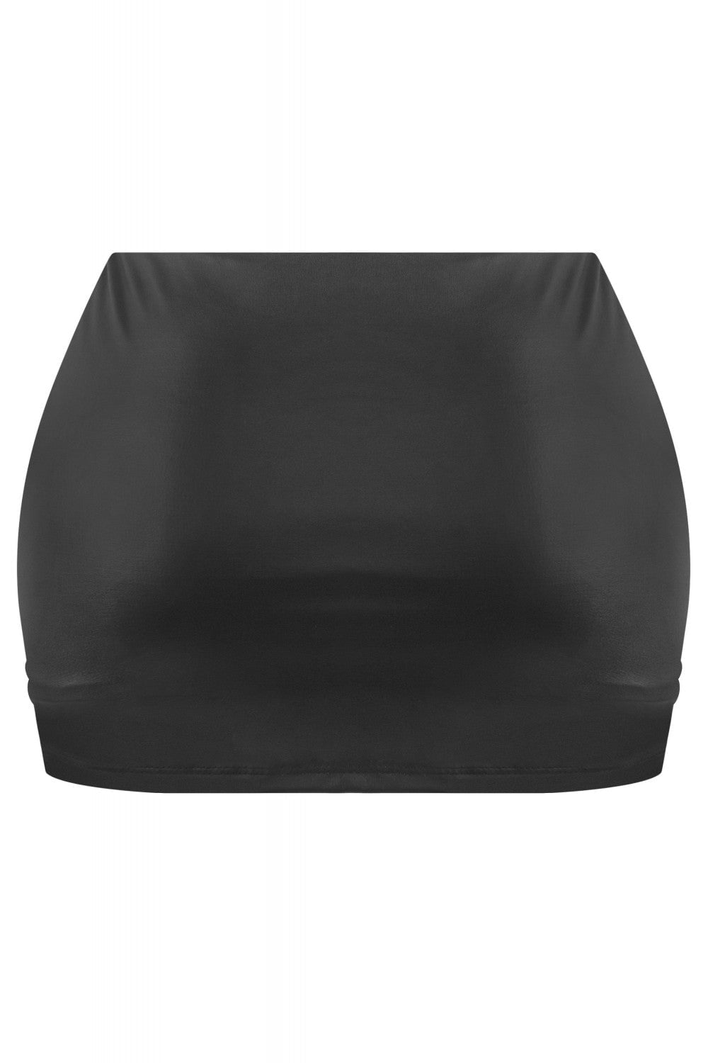 Low Waisted Faux Leather Skort Black - Style Delivers