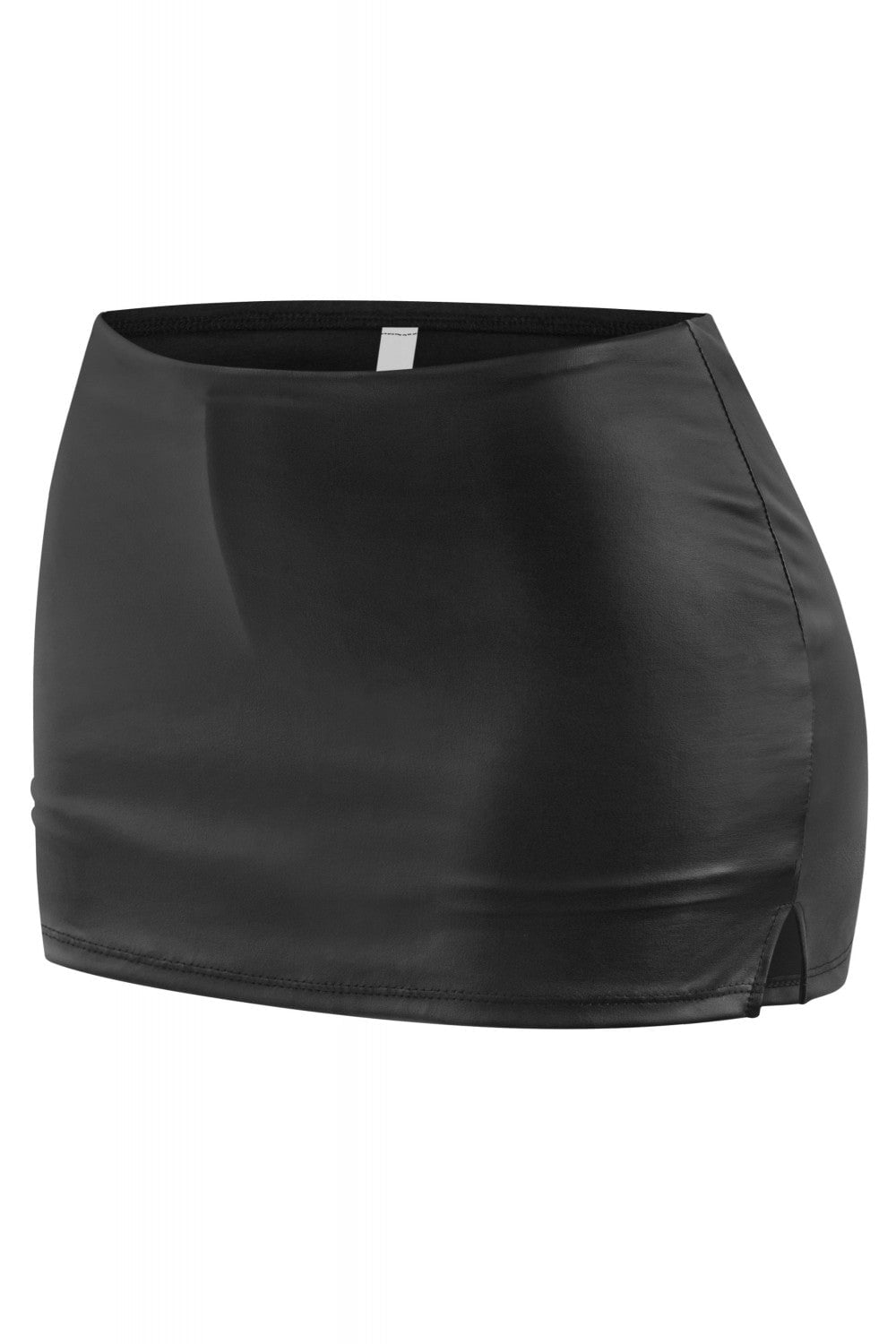 Low Waisted Faux Leather Skort Black - Style Delivers
