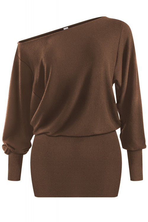 Cipriana Mini Dress Brown - Style Delivers