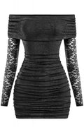 Live Loud Lace Mini Dress Black - Style Delivers