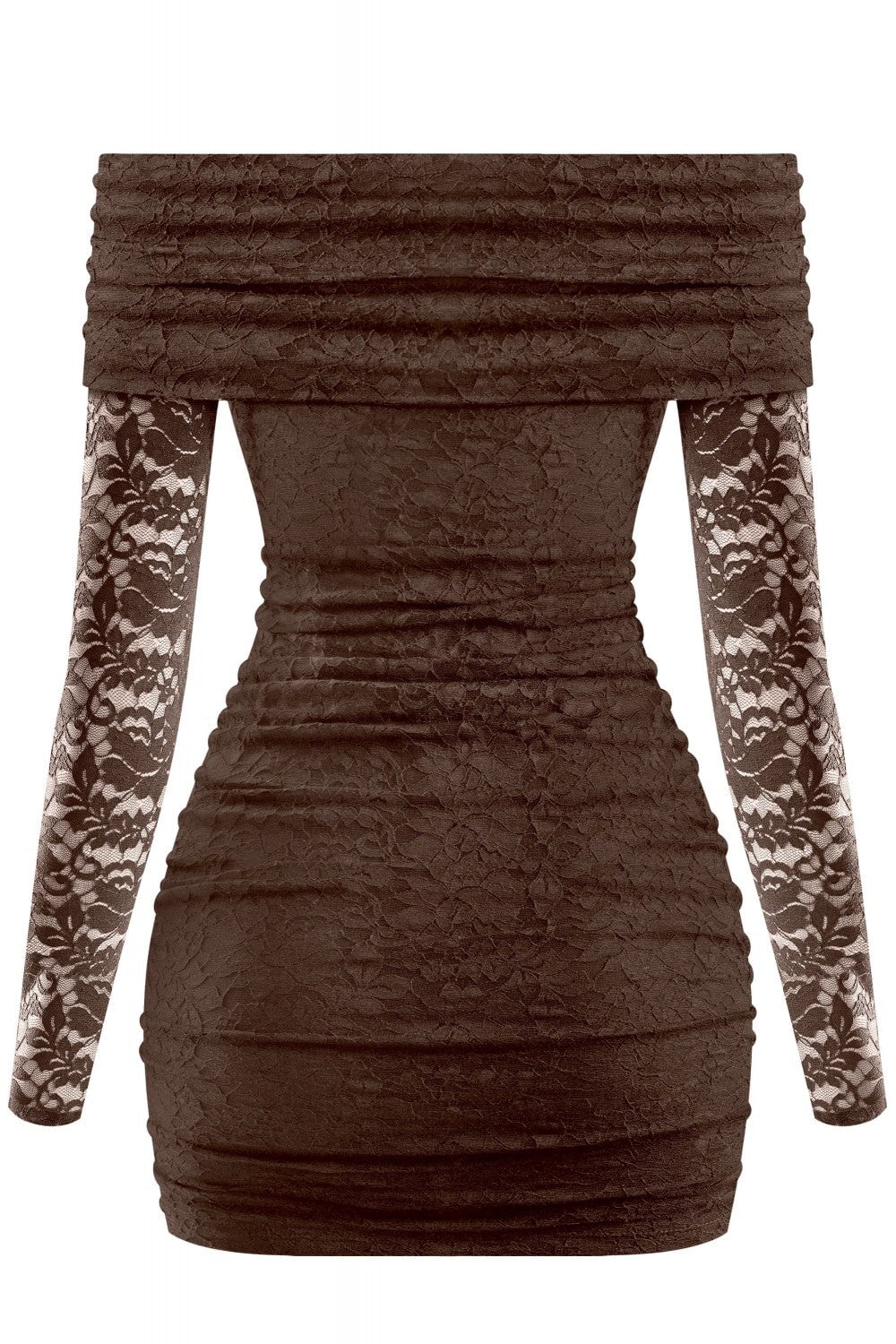 Live Loud Lace Mini Dress Brown - Style Delivers