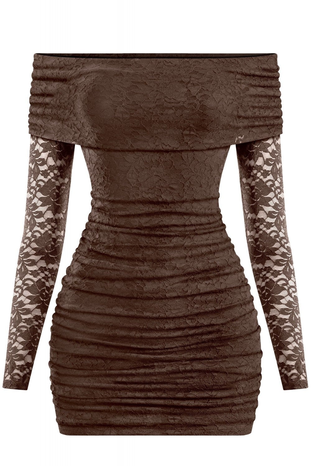 Live Loud Lace Mini Dress Brown - Style Delivers
