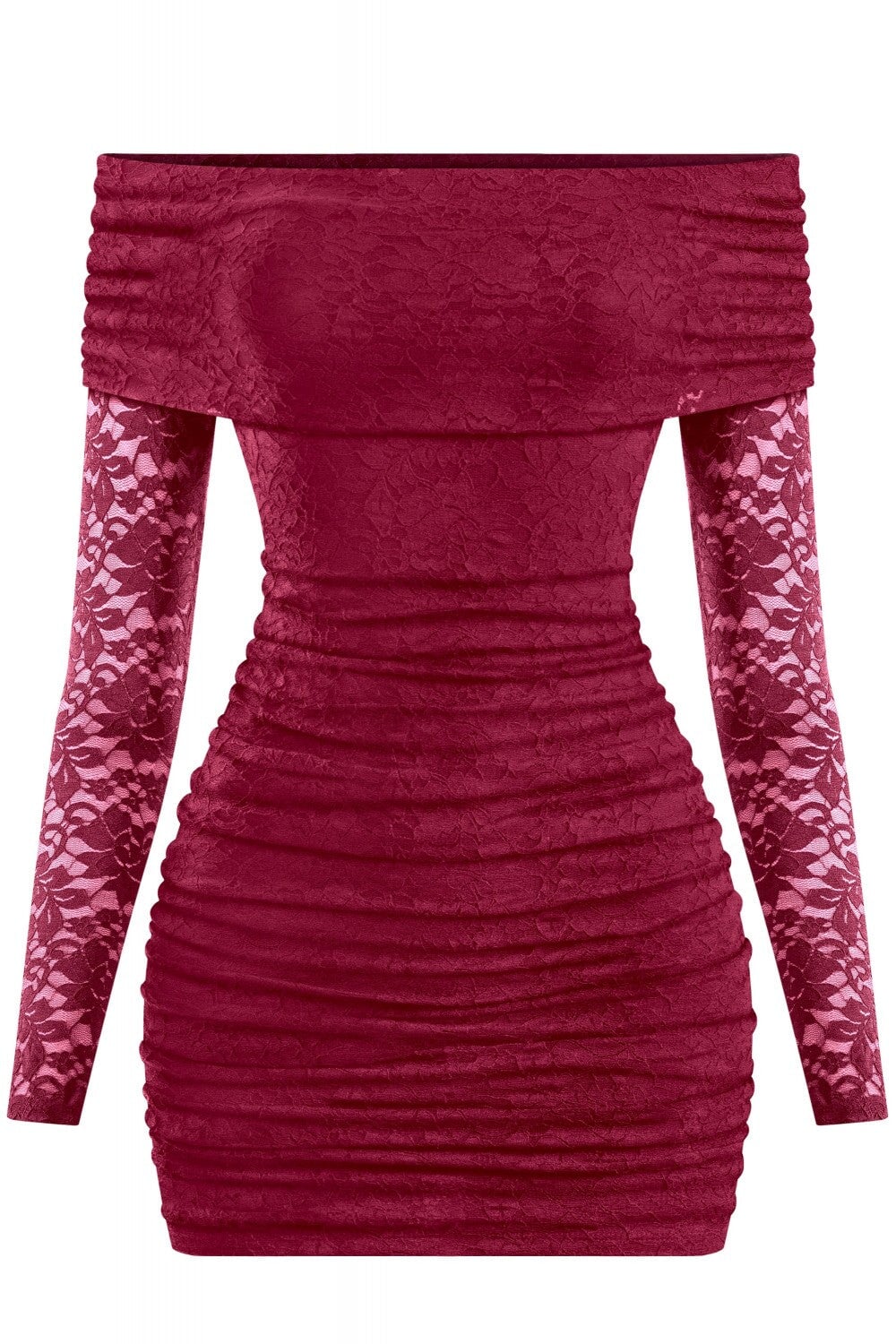 Live Loud Lace Mini Dress Burgundy - Style Delivers