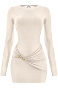 Comand Attention Mini Dress Stone - Style Delivers