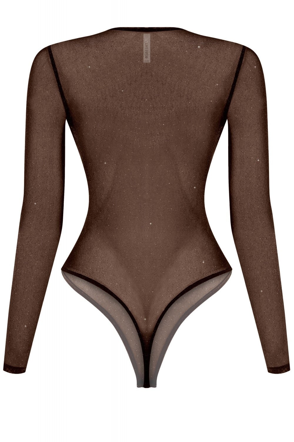 Still Got It Sheer Glitter Bodysuit Brown - Style Delivers